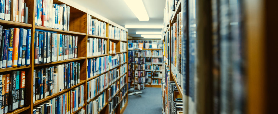 Rows Of Library Books.